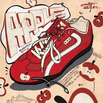 Кросівки "CAT & SOFA EMOJI-LAB RED"