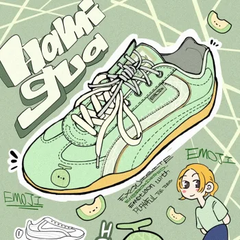 Кросівки "CAT & SOFA EMOJI-LAB MINT GREEN"