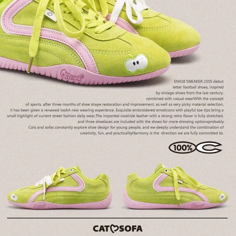 Кросівки "CAT & SOFA EMOJI-LAB GREEN APPLE"