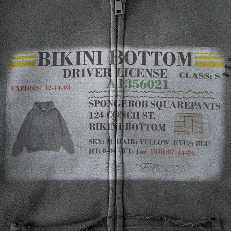 Зіп худі з утепленням "DRIVER BIKINI BOTTOM"